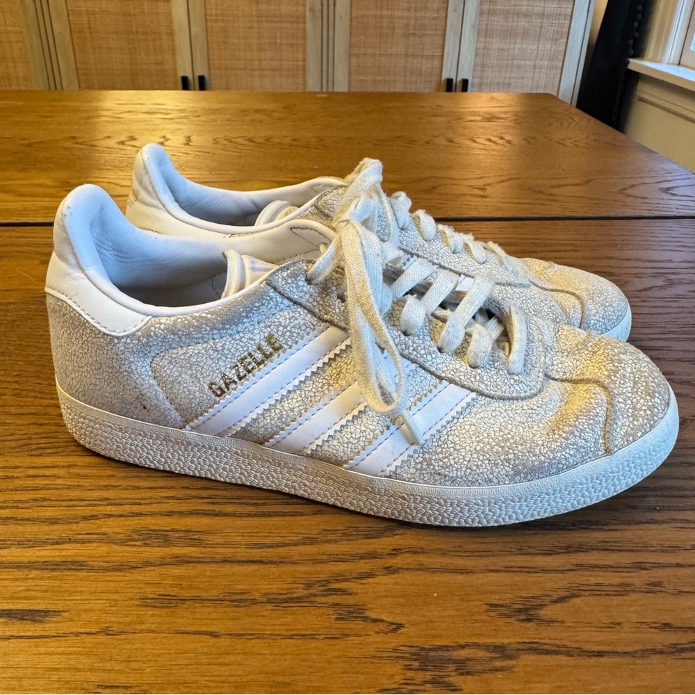 Adidas Gazelle Clear Grey Crackle B41655 Cloud Off White Shoes Sneakers Womens 6